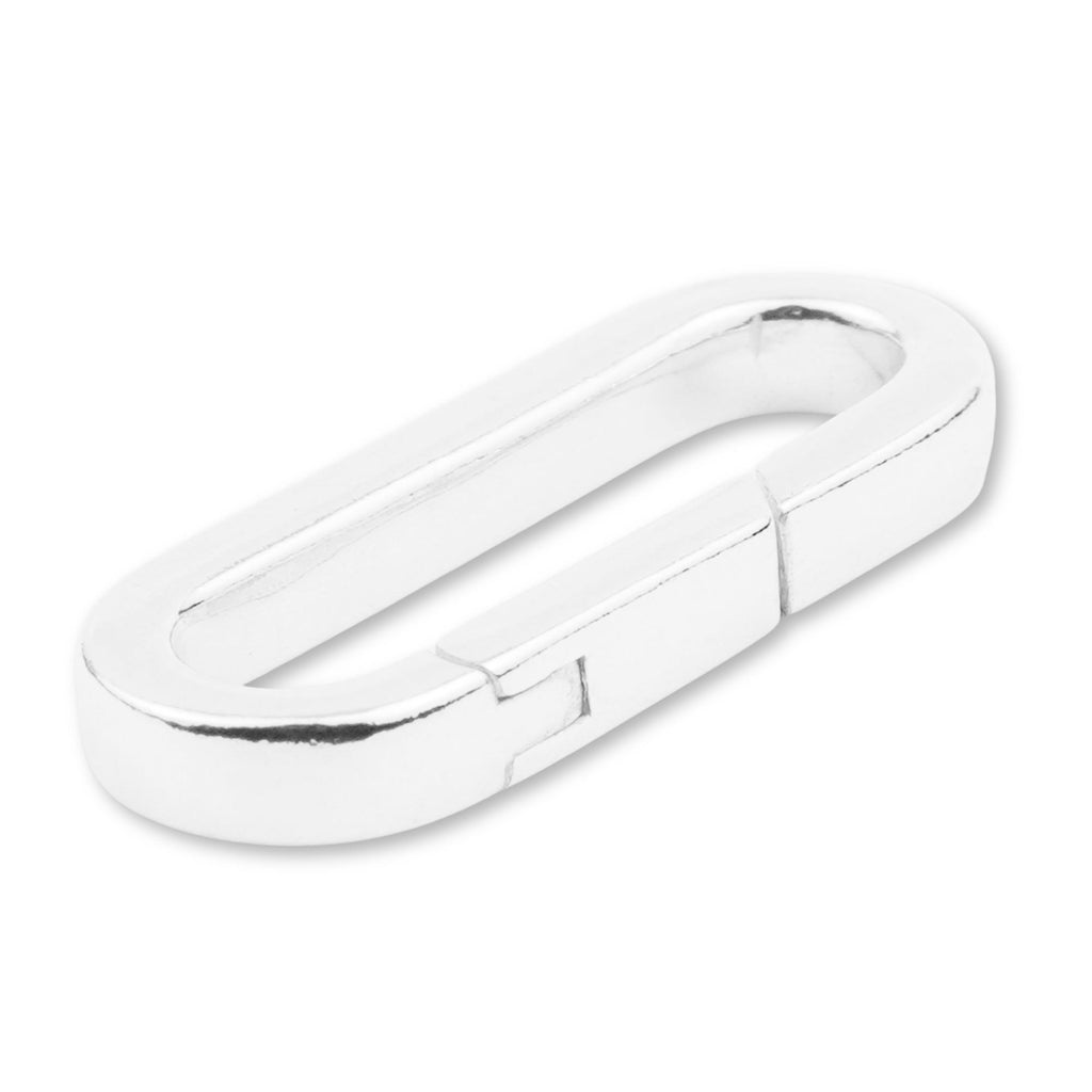925 Sterling Silver - Long Regal Paperclip Clasp