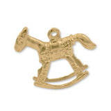24ct Pure Gold - Abstract Rocking Horse Charm
