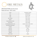 950 Platinum - Oval Prong Setting
