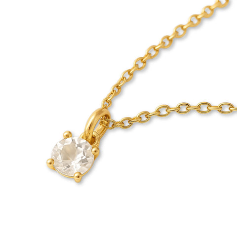 9ct Yellow Gold | White Topaz - April Birthstone Bracelet