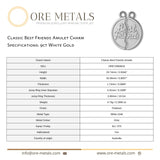 9ct White Gold - Classic Best Friends Amulet Charm