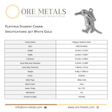 9ct White Gold - Platypus Student Charm