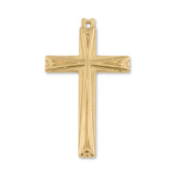 24ct Pure Gold - Embossed Regal Crucifix Charm