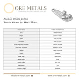 9ct White Gold - Arabian Sandal Charm