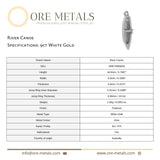 9ct White Gold - River Canoe Charm