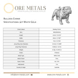 9ct White Gold - Bulldog Charm