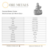 9ct White Gold - Cracker Barrel Charm