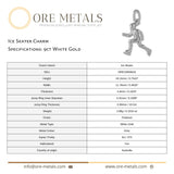 9ct White Gold - Ice Skater Charm