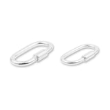 925 Sterling Silver - Paperclip Carabiner Clasps