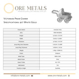9ct White Gold - Victorian Pram Charm