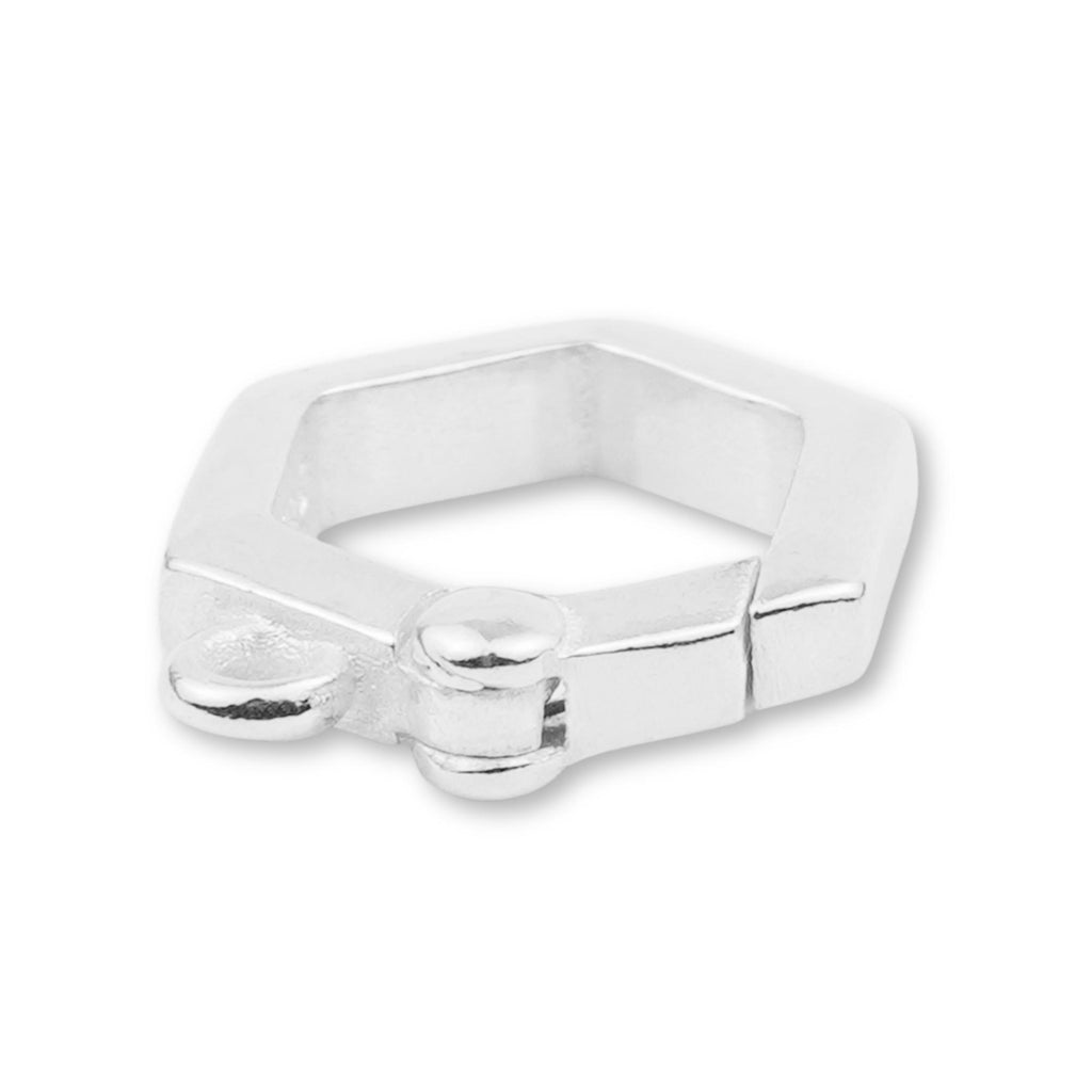 925 Sterling Silver - Hexagon Clasp