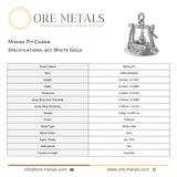 9ct White Gold - Mining Pit Charm