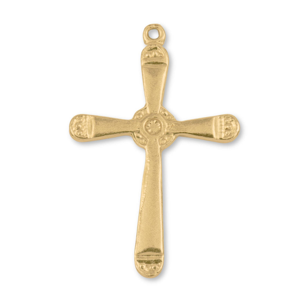 14ct Gold Plated - Paddle Crucifix Charm
