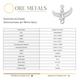 9ct White Gold - Egyptian Isis Charm