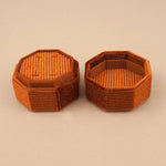 Orange Amber - Octagon Double Ring Box