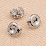 14ct White Gold - Round Butterflies