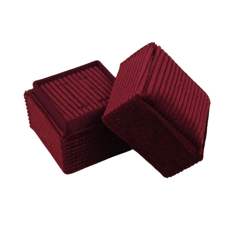 Maroon - Square Double Ring Box