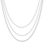 9ct White Gold - Box - Necklace Chain