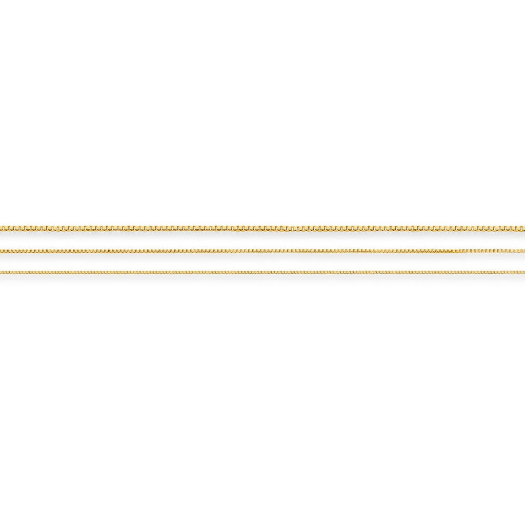 Gold Chain Box Pattern 18ct Yellow Gold - Box - Necklace Chain