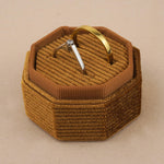 Caramel Brown - Octagon Double Ring Box