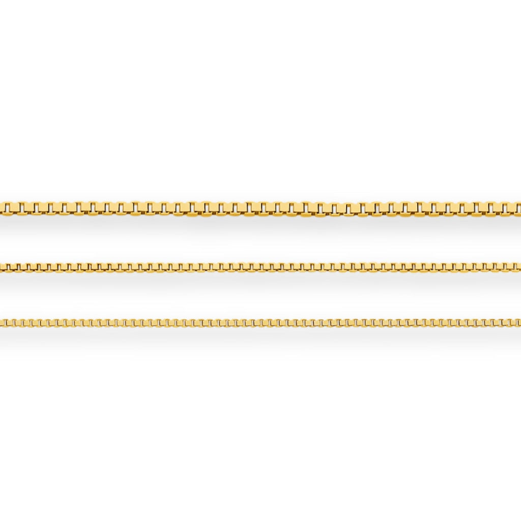 Gold Chain Box Pattern 9ct Yellow Gold - Box - Necklace Chain