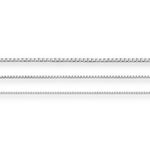 9ct White Gold - Box - Necklace Chain