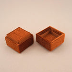 Orange Amber - Square Double Ring Box