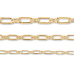 9ct Yellow Gold - Paperclip Figaro - Bracelet Chain