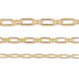 9ct Yellow Gold - Paperclip Figaro - Necklace Chain