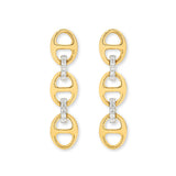 18ct Yellow Gold | 0.1ct GH/SI - Diamond Anchor Dangle Earrings