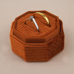 Orange Amber - Octagon Double Ring Box