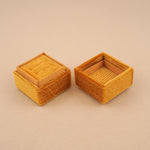 Golden Honey - Square Double Ring Box