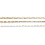 9ct Yellow Gold - Paperclip Figaro - Necklace Chain