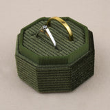 Olive Green - Octagon Double Ring Box