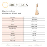 9ct Rose Gold - ES-335 Guitar Charm