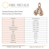 9ct Rose Gold - Classic Boxing Gloves Charm