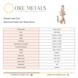 9ct Rose Gold - Atomic era Cat Charm