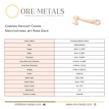 9ct Rose Gold - Camping Hatchet Charm