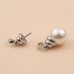 925 Sterling Silver - Sml Beehive Pearl Cup Inställning