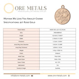 9ct Rose Gold - Mother We Love You Amulet Charm
