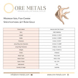 9ct Rose Gold - Moorish Idol Fish Charm