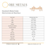 9ct Rose Gold - Goldengate Bridge Charm