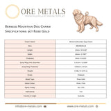 9ct Rose Gold - Bernese Mountain Dog Charm