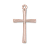 9ct Rose Gold - Bevelled Crucifix Charm