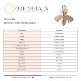 9ct Rose Gold - Honey Bee Charm