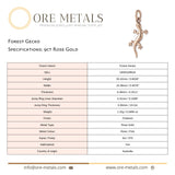 9ct Rose Gold - Forest Gecko Charm