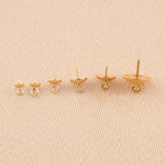 9ct Yellow Gold - Round Pearl Cup Setting