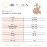 9ct Rose Gold - Penny Farthing Charm