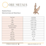 9ct Rose Gold - Soaring Eagle Charm