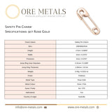 9ct Rose Gold - Safety Pin Charm
